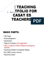 Parts of The Teaching Portfolio
