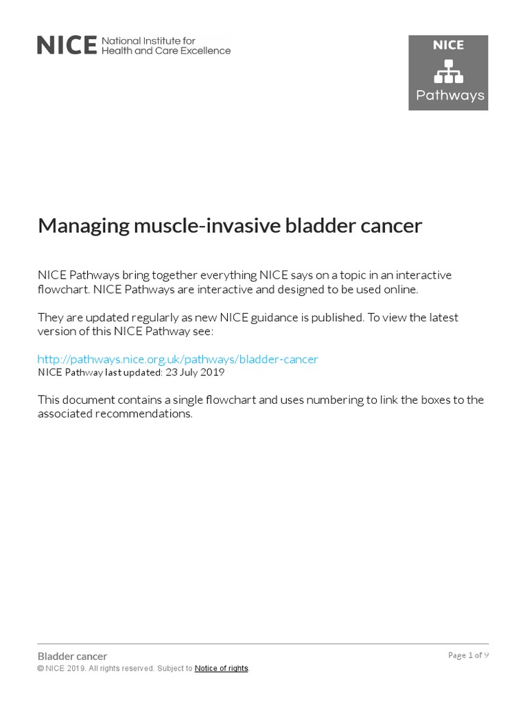 Bladder Cancer Managing Muscle Invasive Bladder Cancer | PDF | Cancer ...