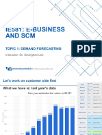 IE581: E-BUSINESS AND SCM DEMAND FORECASTING