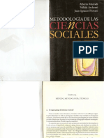 MARRADI, A. (2007) "Método, Metodología y Técnicas"