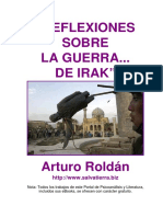 Arturo Roldán, Reflexiones Sobre La Guerra de Irak
