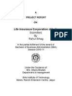 Life Insurance Corporation of India: Submitted by Rahul Sihag