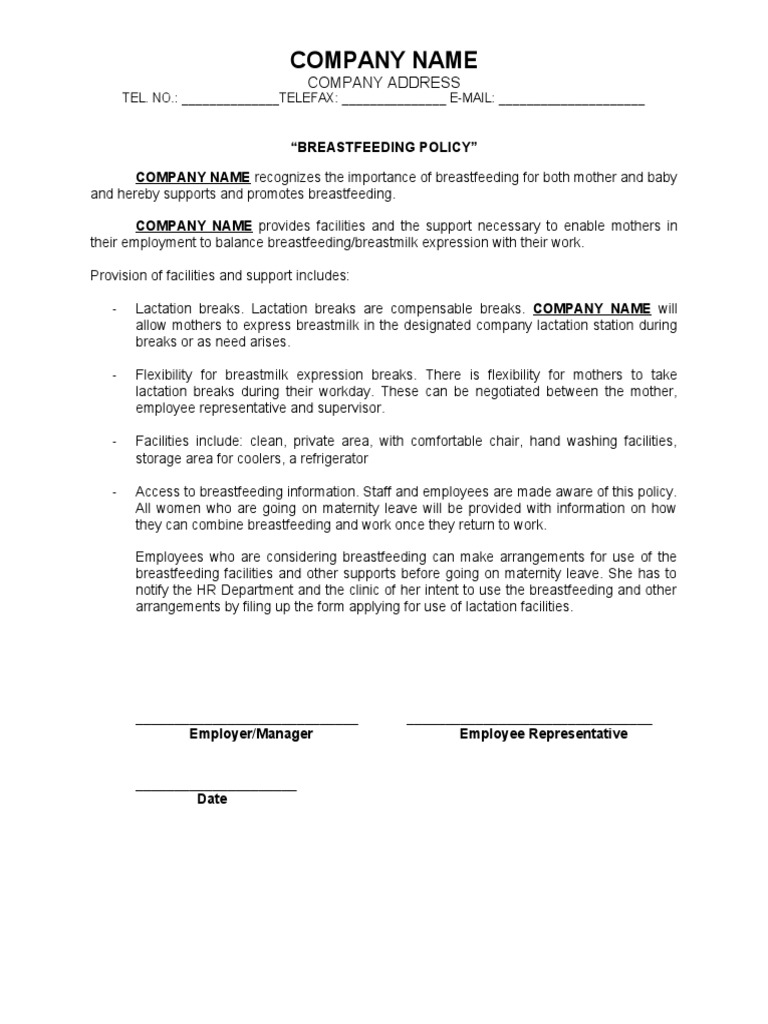 Breastfeeding Policy PDF