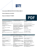 Convocatoria: REPARACIÓN DE VICTIMAS 2020 1 0: Datos Del Solicitante