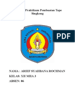 Laporan Praktikum Pembuatan Tape Singkong