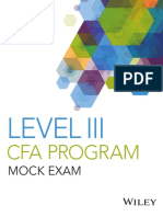 2019 Level III CFA Mock Exam Answers Afternoon