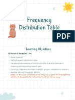 S1 Frequency Distribution Table and Measures of Central Tendency