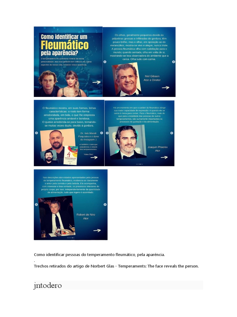 Identificando o Temperamento Fleumático | PDF | Direito | Ciências e ...