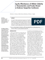 Examining The Effectiveness of Athlete Celebrity Endorser Characteristics and Product Brand Type: The Endorser Sexpertise Continuum