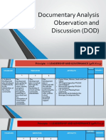 Documentary Analysis Observation and Discussion (DOD)