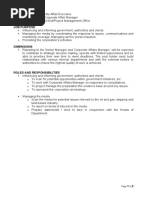 Download Job Description for Corporate Affair Executive by zouwhyree SN49758113 doc pdf