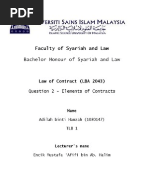 Concept Of Contract Law Definition