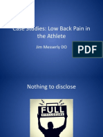 Case Studies Low Back Pain in The Athlete