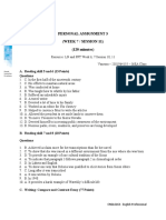 Personal Assignment 3 (Week 7 / Session 11) (120 Minutes) : A. Reading Skill 5 and 6 (13 Points) Questions