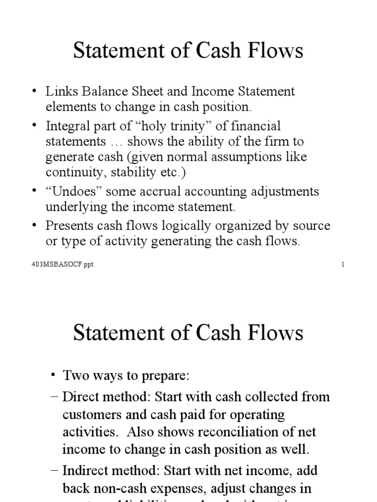 Cash Flow Analysis for Accountants | PDF | Cash Flow Statement ...