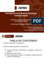 Transparencia y buenas prácticas institucionales