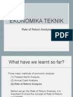 Ekonomika Teknik: Rate of Return Analysis