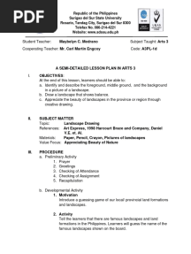 A Semi-Detailed Lesson Plan in Arts 3 Objectives