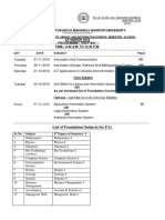 Rashtrasant Tukadoji Maharaj Nagpur University: List of Foundation Subjects For P.G