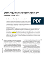 Transport of ZN (II) by TDDA-Polypropylene Supported Liquid