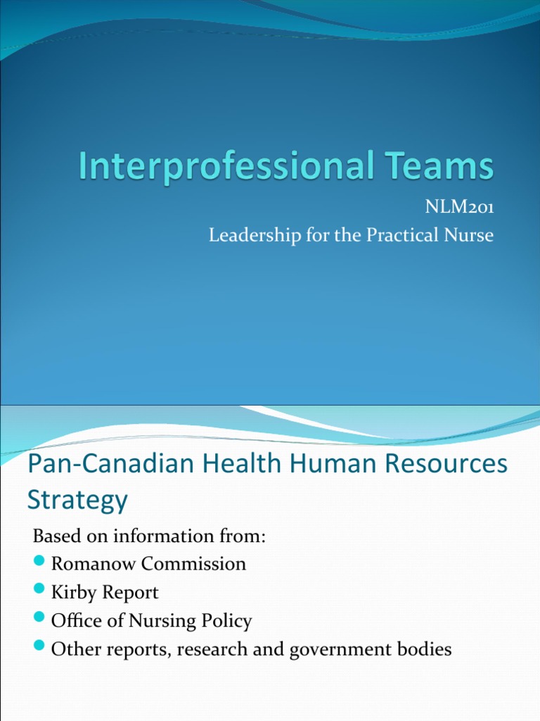 Interprofessional Teams-Health Canada | PDF | Collaboration | Health ...