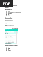 Service-Now: Types of Support Tools