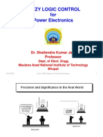 Fuzzy Logic Control For Power Electronics: Dr. Shailendra Kumar Jain Professor