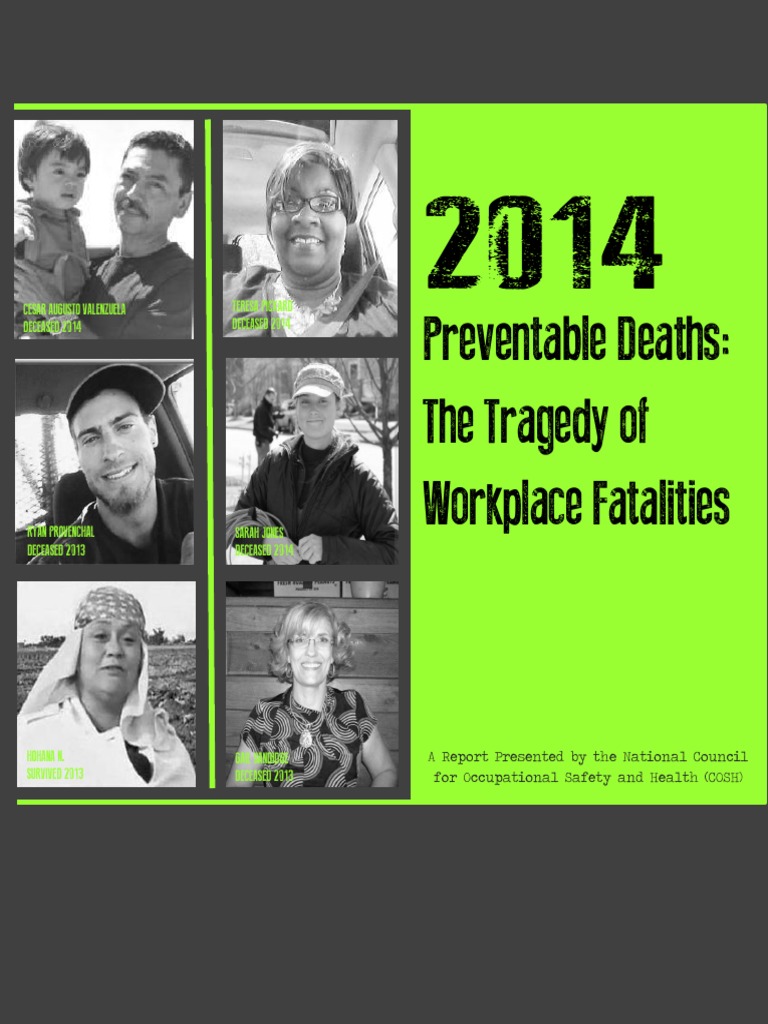 Preventable Deaths-2014 | PDF | Occupational Safety And Health ...