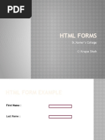 HTML Forms: © Krupa Shah