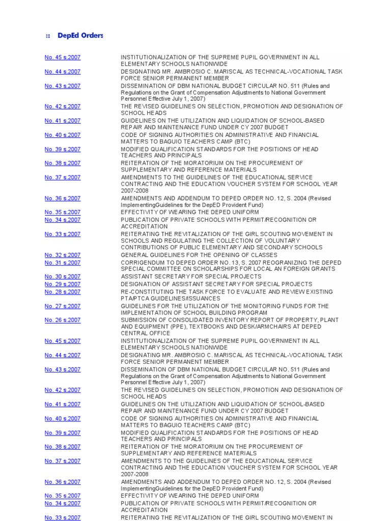 Deped Orders PDF Teachers State School