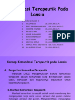 Komunikasi Terapeutik Pada Lansia