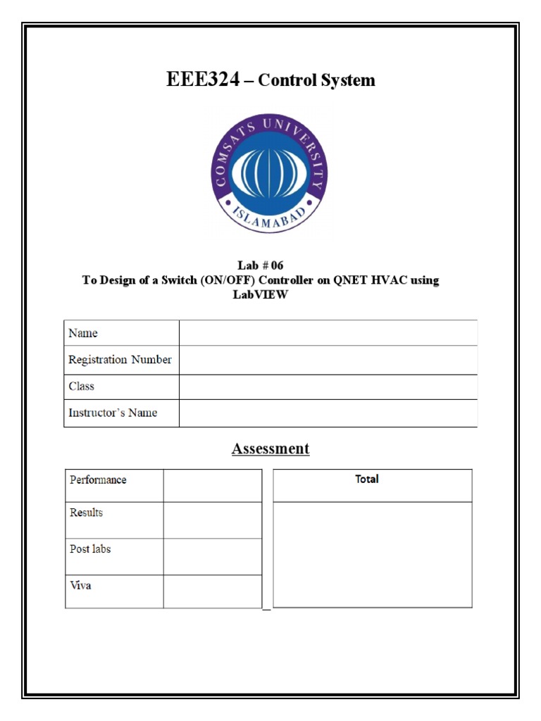 Control System Assessment PDF