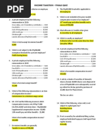 Income Taxation - Finals Quizzes