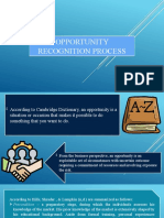Opportunity Recognition Process