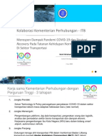 Sambutan Rektor ITB - Merespon Dampak Pandemi COVID-19 Dan Strategi Recovery Pada Tatanan Kehidupan Normal Baru Di Sektor Transportasi