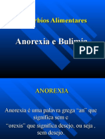 Distúrbios alimentares: anorexia e bulimia