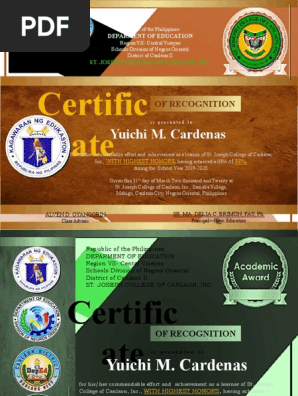 Graduation Certificate