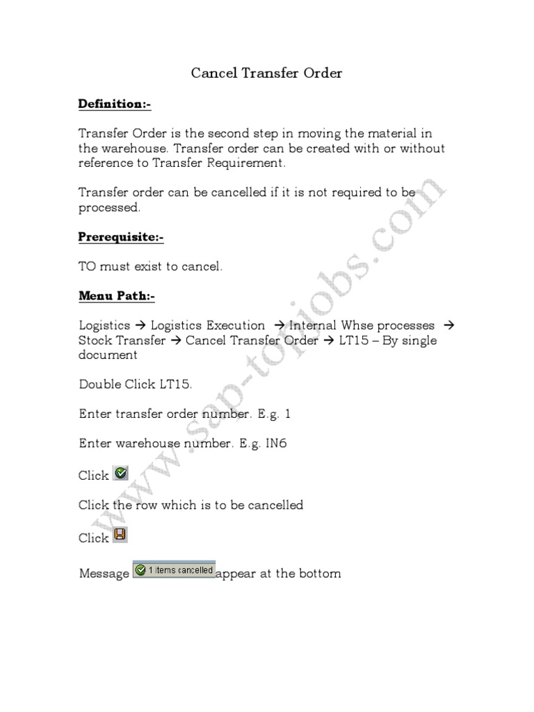 Cancel Transfer Order Standard PDF