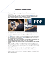 Instructions For Online Examination: Mobile