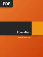 Formalism: Analyzing Writing Craft