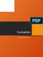 Formalism: Analyzing Writing Craft