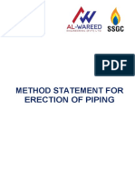 Method Statement For Erection of Piping