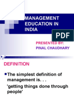 MANAGEMENT EDUCATION IN INDIA