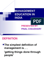 Management Education in India