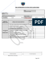 Clean Agent Fire Suppression System Test QCDD Form