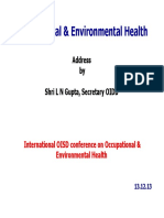 Occupational & Environmental Health: Address by Shri L N Gupta, Secretary OIDB