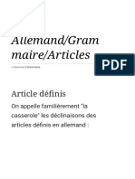 Allemand Grammaire Articles - Wikiversité