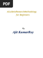 Ajit Kumarroy: Aguidetoresearchmethodology For Beginners