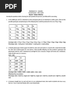 Genetics Worksheet # 2 12th Grade