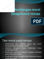 5. Perkembangan moral (keagamaan) remaja